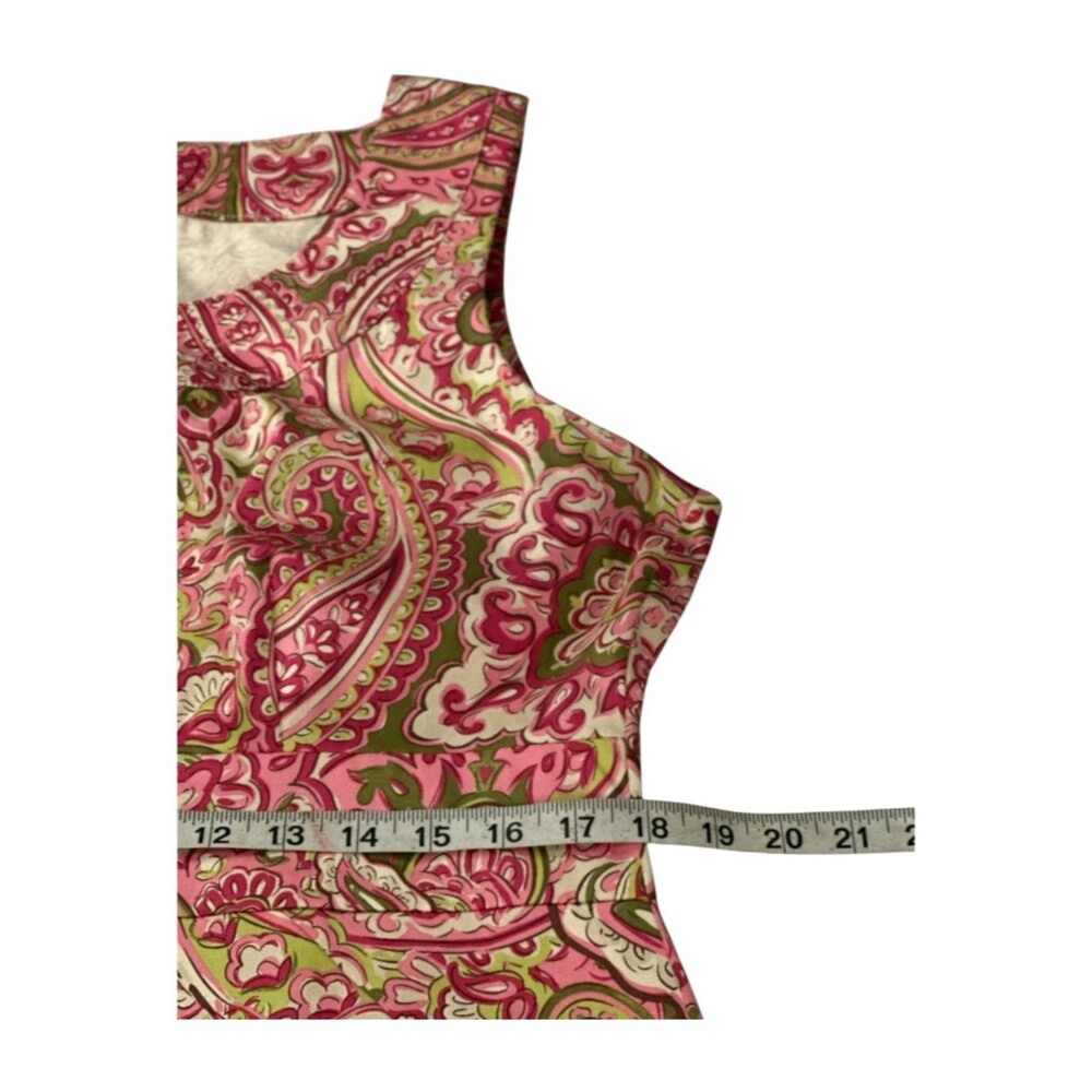 Jones New York Paisley Stretch Sleeveless Sheath Dress 14 - Picture 7 of 10
